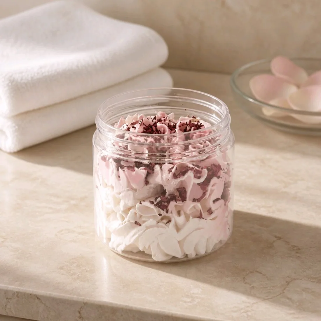 Whipped soap roze